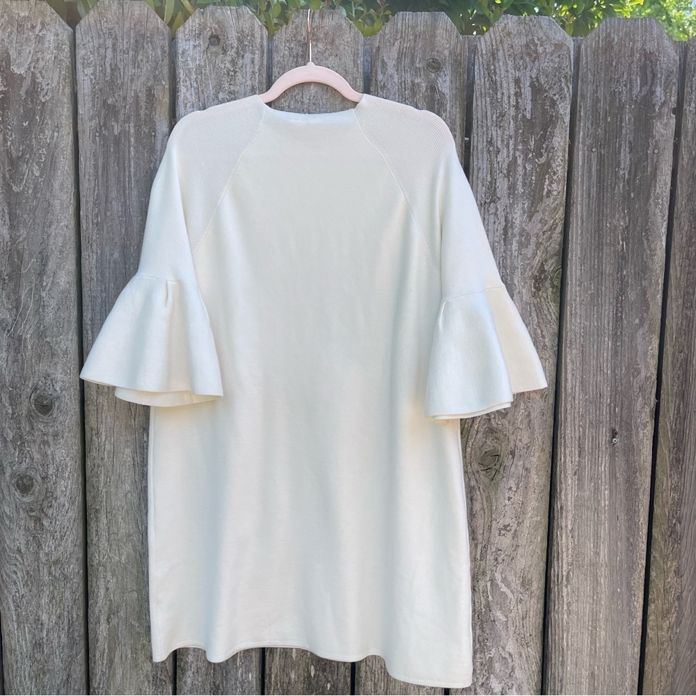 Anthropologie Moth Chester Bell Sleeve Knit Sweater Mini Dress Cream XL NWT - Picture 6 of 8